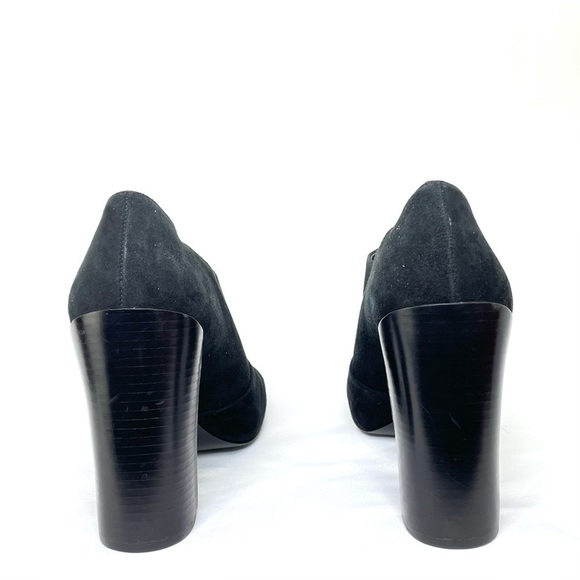 NWOT Tory Burch Stella Black Suede Laceless Solid Oxford Booties Sz 8.5 - Picture 10 of 12